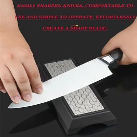 Diamond Double-sided Sharpening Stone 400#/1000# with Coarse And Fine Grit And Non-slip Base - Suitable for Kitchen Knives, Chisels, Axes